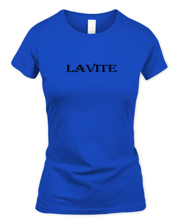 Tailored Women’s Tee with Bold and Iconic LAVITE Font Print