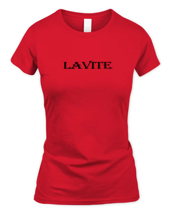 Chic Streetwear T-Shirt with Sophisticated LAVITE Logo Front Design
