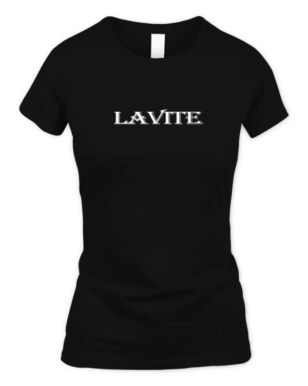 Women’s Fitted T-Shirt Featuring Elegant Serif LAVITE Wordmark Graphic